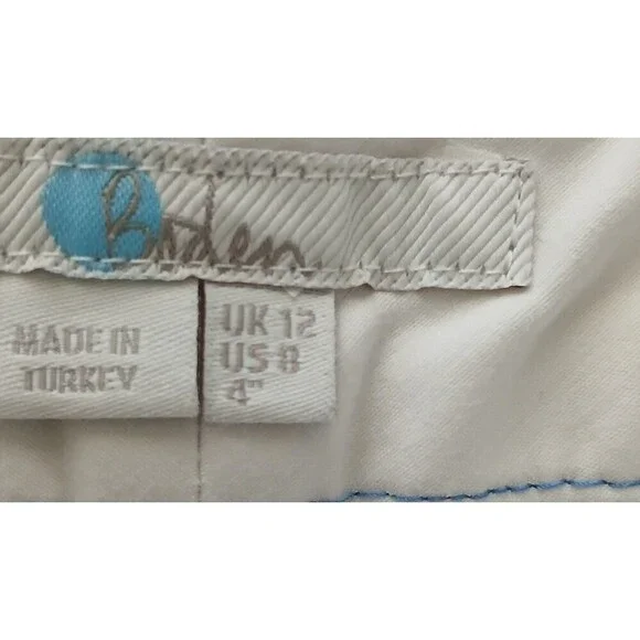 Boden Richmond Blue & White Checkered Shorts 4‎ '' size 8 - Picture 9 of 10